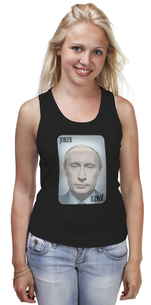 Заказать майку в Москве. Майка классическая Putin Joker от anton-vstroy@mail.ru - готовые дизайны и нанесение принтов.