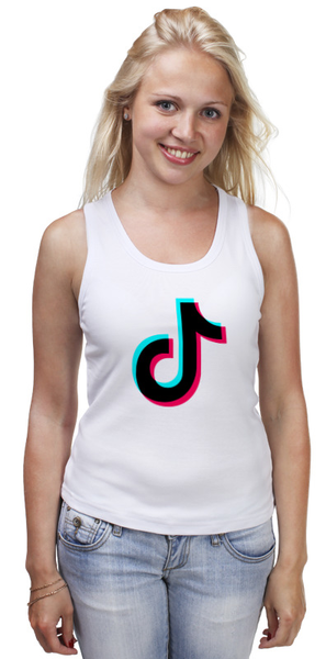 Заказать майку в Москве. Майка классическая TikTok  от DESIGNER   - готовые дизайны и нанесение принтов.