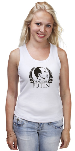 Заказать майку в Москве. Майка классическая Vladimir Putin от gopotol - готовые дизайны и нанесение принтов.