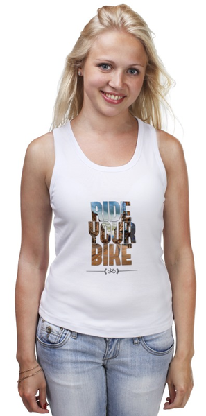 Заказать майку в Москве. Майка классическая Ride Your Bike (Город) от white_irbis - готовые дизайны и нанесение принтов.