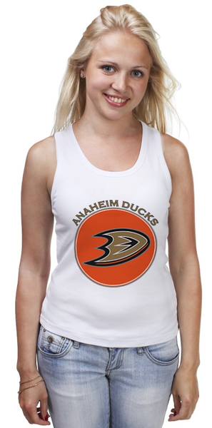 Заказать майку в Москве. Майка классическая Anaheim Ducks от kspsshop - готовые дизайны и нанесение принтов.