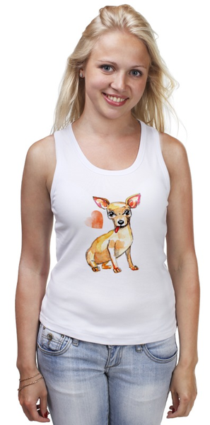 Заказать майку в Москве. Майка классическая Pam-pam-pam-pa-pa... Chihuahua! от Evgenia Bandagnomych - готовые дизайны и нанесение принтов.