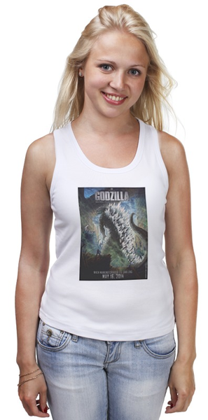 Заказать майку в Москве. Майка классическая Godzilla / Годзилла от KinoArt - готовые дизайны и нанесение принтов.