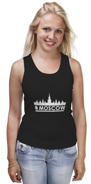 Заказать майку в Москве. Майка классическая #MOSCOW.  от muzaka101 - готовые дизайны и нанесение принтов.