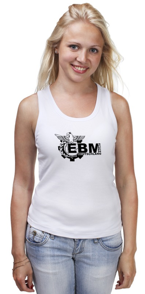 Заказать майку в Москве. Майка классическая EBM Deutschland Лого от Black Pimpf - готовые дизайны и нанесение принтов.