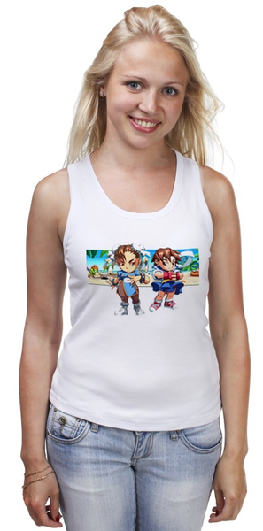 Заказать майку в Москве. Майка классическая Street Fighter #mini Chuni & Sakura от StreetMag - готовые дизайны и нанесение принтов.