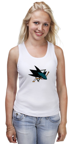 Заказать майку в Москве. Майка классическая San Jose Sharks / NHL USA от KinoArt - готовые дизайны и нанесение принтов.