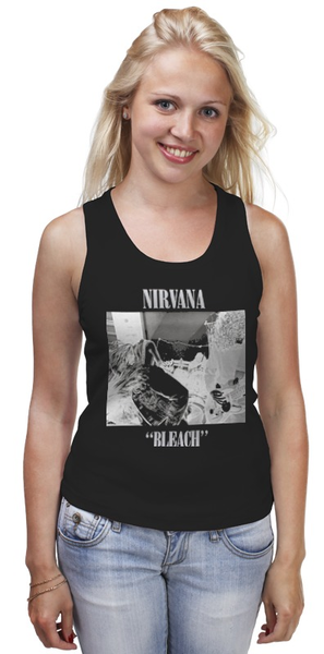 Заказать майку в Москве. Майка классическая Nirvana Bleach album t-shirt от rancid - готовые дизайны и нанесение принтов.