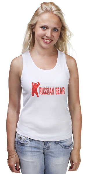 Заказать майку в Москве. Майка классическая Russian Bear от Andrey Akimov - готовые дизайны и нанесение принтов.