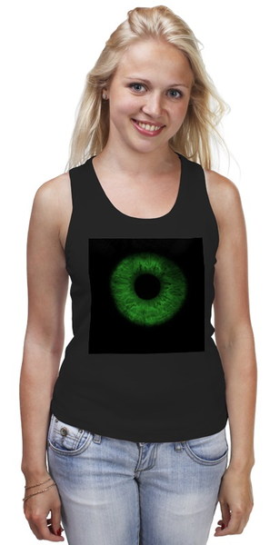Заказать майку в Москве. Майка классическая Green eye от Виктор Аксёнов - готовые дизайны и нанесение принтов.
