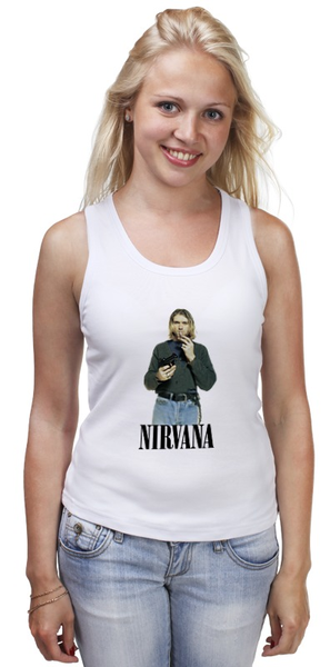 Заказать майку в Москве. Майка классическая Nirvana Kurt Cobain  от rancid - готовые дизайны и нанесение принтов.