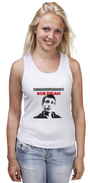 Заказать майку в Москве. Майка классическая Bob Dylan от Fedor - готовые дизайны и нанесение принтов.