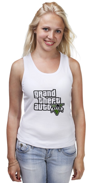 Заказать майку в Москве. Майка классическая Grand Theft Auto 5 от BURNSHIRTS - готовые дизайны и нанесение принтов.
