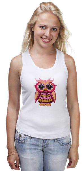 Заказать майку в Москве. Майка классическая Сова (Owl) от trugift - готовые дизайны и нанесение принтов.