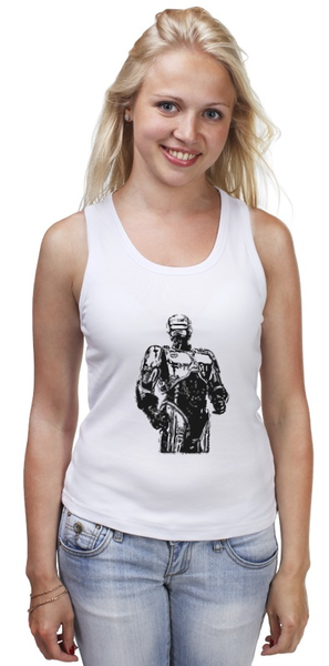 Заказать майку в Москве. Майка классическая Robocop (Робокоп) от Andrew Zaycev - готовые дизайны и нанесение принтов.