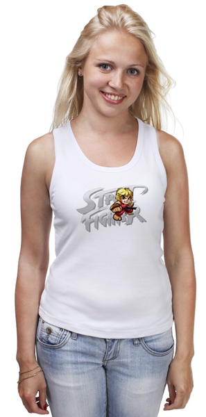 Заказать майку в Москве. Майка классическая Street Fighter #mini Ken от StreetMag - готовые дизайны и нанесение принтов.