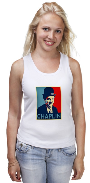 Заказать майку в Москве. Майка классическая Чарльз Чаплин от YellowCloverShop - готовые дизайны и нанесение принтов.