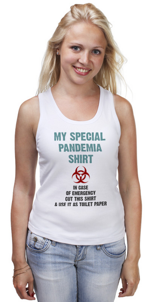 Заказать майку в Москве. Майка классическая Pandemia Shirt от Рустам Юсупов - готовые дизайны и нанесение принтов.