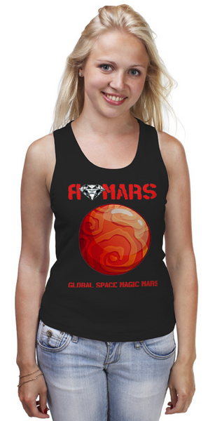 Заказать майку в Москве. Майка классическая Global  space magic  mars коллекция №1 от Global Space Magic  - готовые дизайны и нанесение принтов.