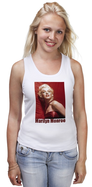 Заказать майку в Москве. Майка классическая Marilyn Monroe red от KinoArt - готовые дизайны и нанесение принтов.