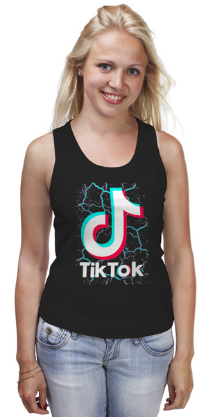 Заказать майку в Москве. Майка классическая TIK TOK (Tik Tok video) от vista12761@rambler.ru - готовые дизайны и нанесение принтов.