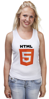 Заказать майку в Москве. Майка классическая HTML 5 от Nalivaev - готовые дизайны и нанесение принтов.