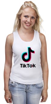 Заказать майку в Москве. Майка классическая TikTok  от DESIGNER   - готовые дизайны и нанесение принтов.