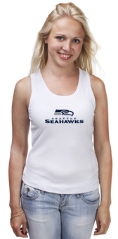 Заказать майку в Москве. Майка классическая Seattle Seahawks от dobryidesign - готовые дизайны и нанесение принтов.