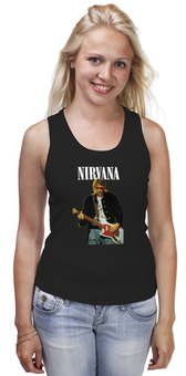 Заказать майку в Москве. Майка классическая Nirvana Kurt Cobain Live & Loud t-shirt от rancid - готовые дизайны и нанесение принтов.