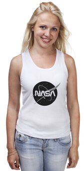 Заказать майку в Москве. Майка классическая Знак NASA от THE_NISE  - готовые дизайны и нанесение принтов.