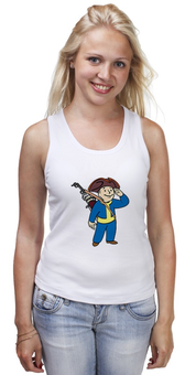 Заказать майку в Москве. Майка классическая Vault Boy от YellowCloverShop - готовые дизайны и нанесение принтов.