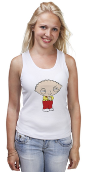 Заказать майку в Москве. Майка классическая Stewie Griffin от YellowCloverShop - готовые дизайны и нанесение принтов.