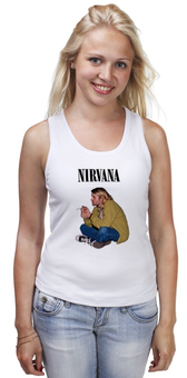 Заказать майку в Москве. Майка классическая Nirvana Kurt Cobain  от rancid - готовые дизайны и нанесение принтов.