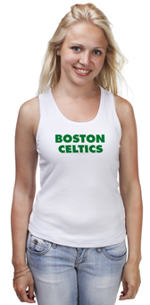 Заказать майку в Москве. Майка классическая Boston Celtics белая от oldmasta@gmail.com - готовые дизайны и нанесение принтов.