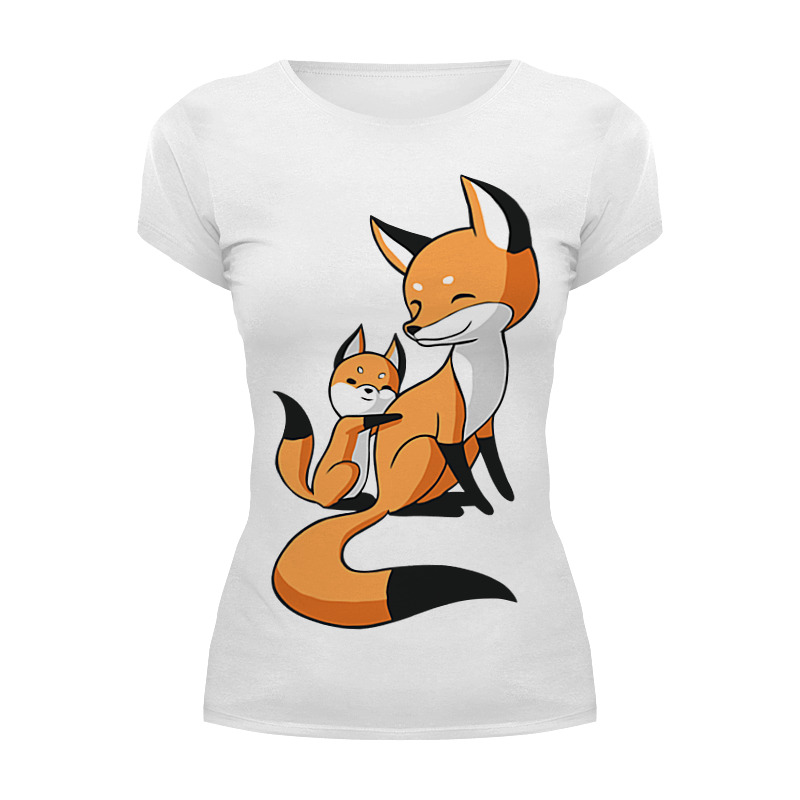 printio футболка wearcraft premium slim fit две лисички fox Printio Футболка Wearcraft Premium Две лисички (fox)