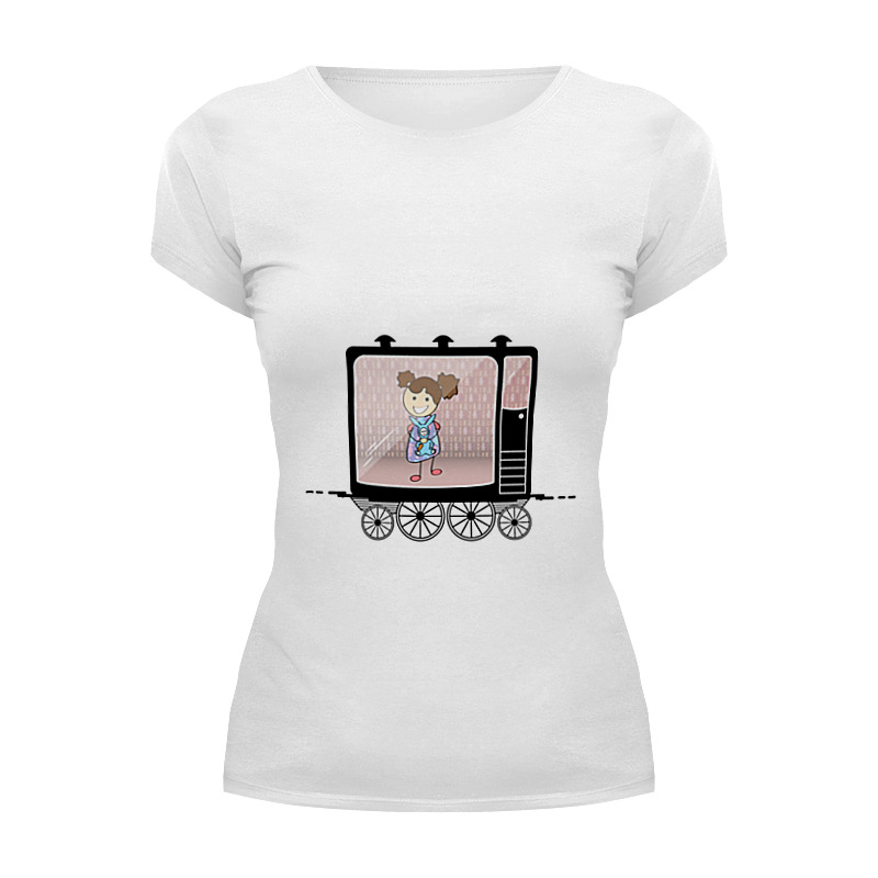 Printio Футболка Wearcraft Premium Девочка в вагоне поезда printio детская футболка классическая унисекс девочка в вагоне поезда