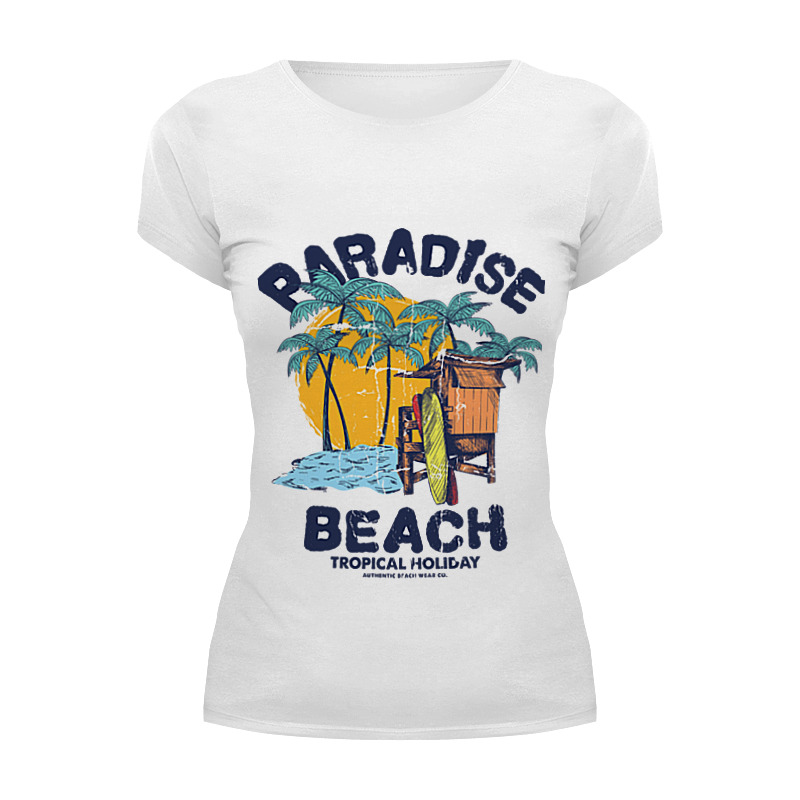 Printio Футболка Wearcraft Premium Paradise beach мужская футболка paradise beach s серый меланж