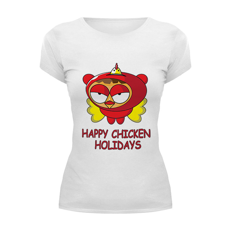 Printio Футболка Wearcraft Premium Happy chicken holidays printio футболка классическая happy chicken holidays
