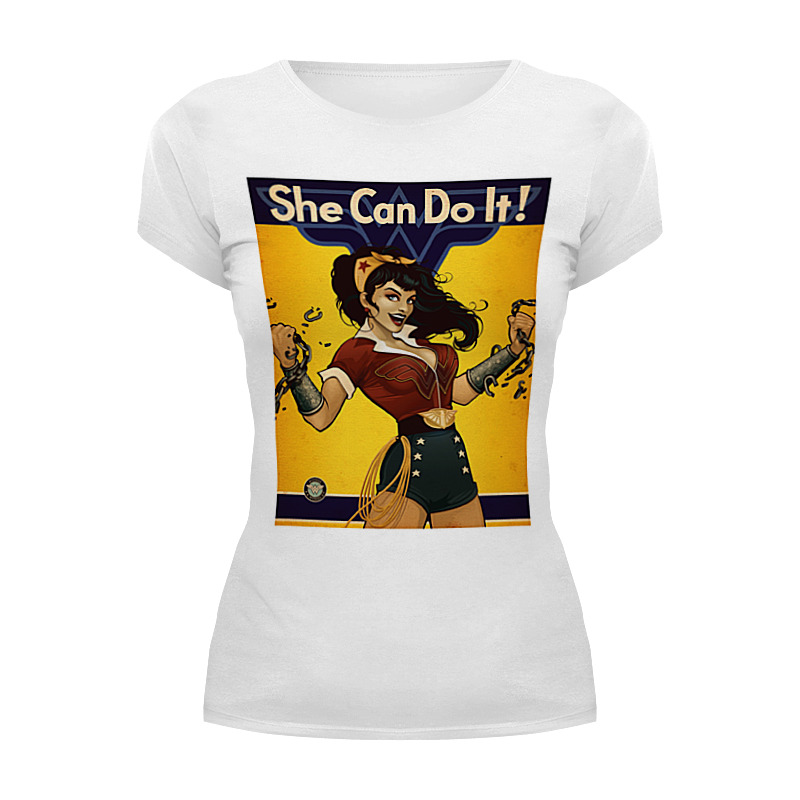 Printio Футболка Wearcraft Premium She can do it! printio футболка классическая she can do it