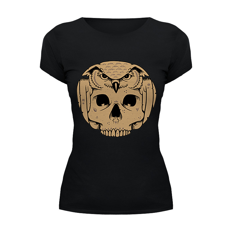 Printio Футболка Wearcraft Premium Owl scull / сова с черепом printio футболка с полной запечаткой для девочек owl scull сова с черепом