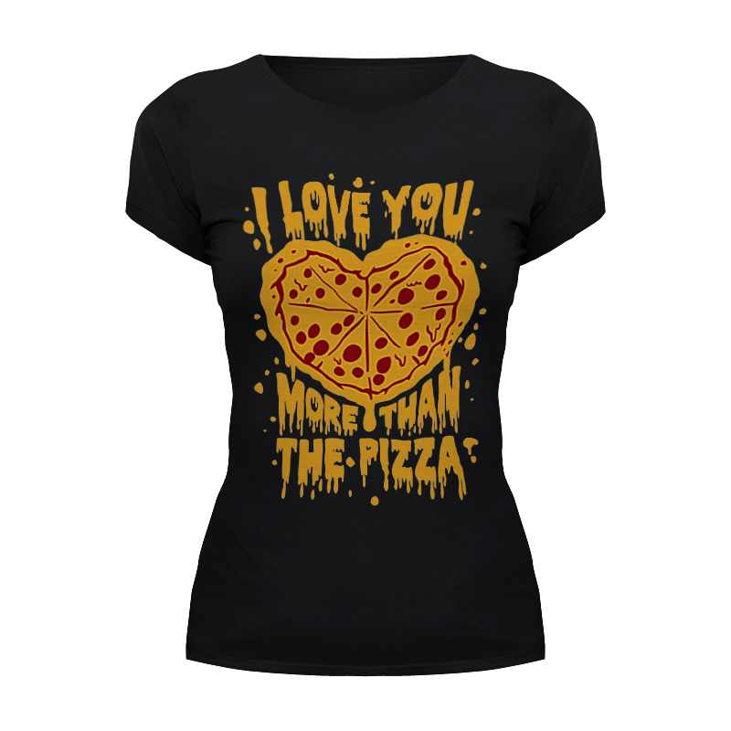 printio футболка wearcraft premium slim fit люблю тебя больше пиццы Printio Футболка Wearcraft Premium Люблю тебя больше пиццы