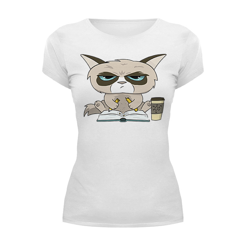 printio футболка wearcraft premium slim fit сердитый котик grumpy cat no Printio Футболка Wearcraft Premium Грустный кот