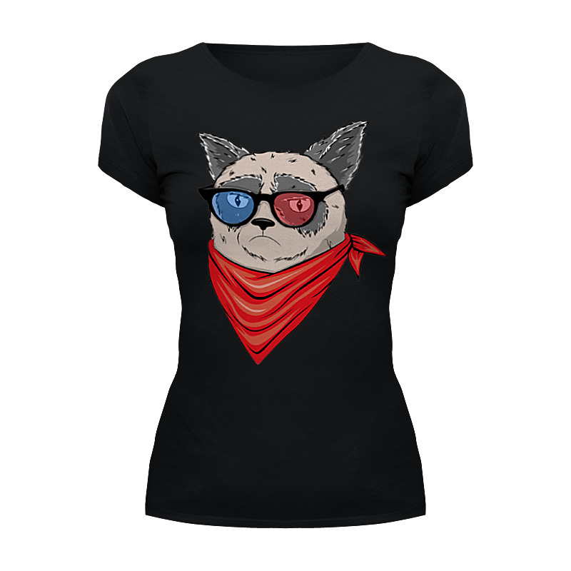 Printio Футболка Wearcraft Premium Сердитый котик в 3d printio футболка wearcraft premium грустный кот grumpy cat