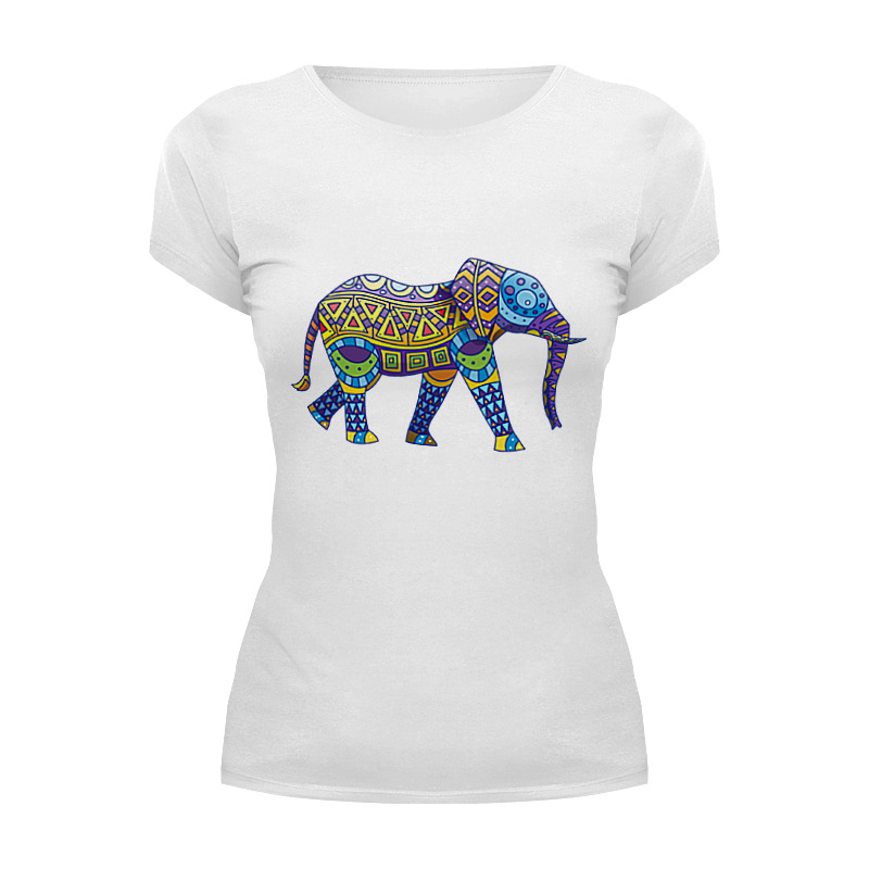 мужская футболка милый индийский слон s белый Printio Футболка Wearcraft Premium Индийский слон
