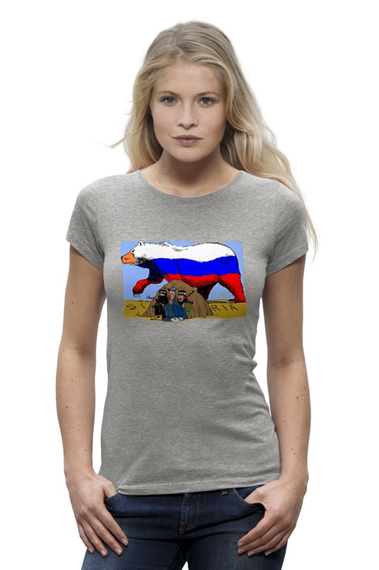 Printio Футболка Wearcraft Premium Русский медведь в сирии