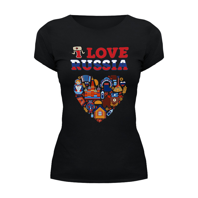 Printio Футболка Wearcraft Premium Я люблю россию
