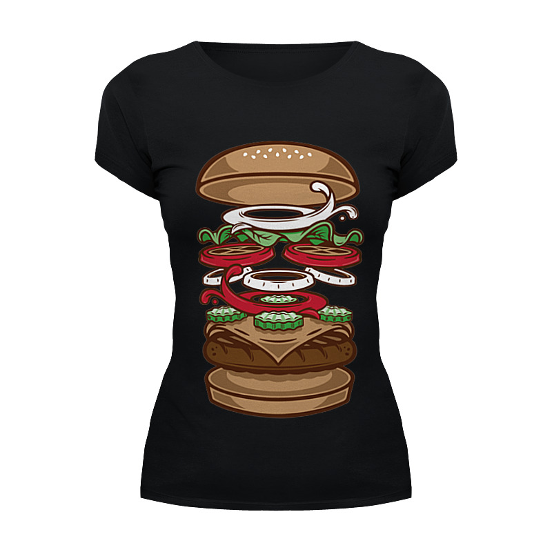 Printio Футболка Wearcraft Premium Burger/бургер printio толстовка wearcraft premium унисекс burger бургер