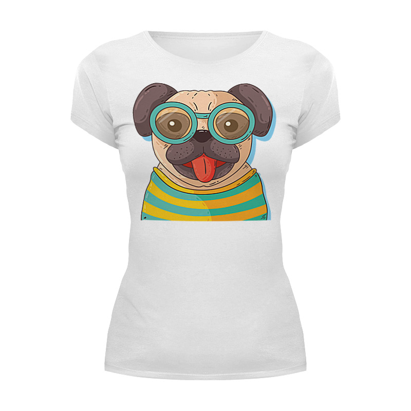 Printio Футболка Wearcraft Premium Мопс в очках