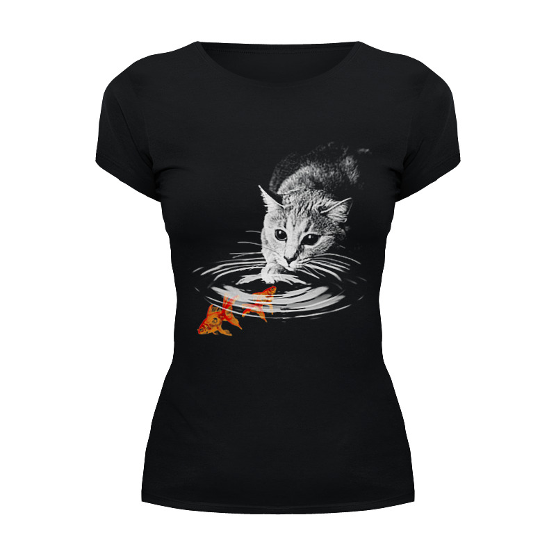 Printio Футболка Wearcraft Premium Кот и рыбки
