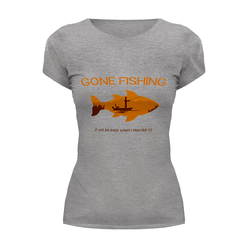 Printio Футболка Wearcraft Premium Gone fishing gone fishing белый голубой